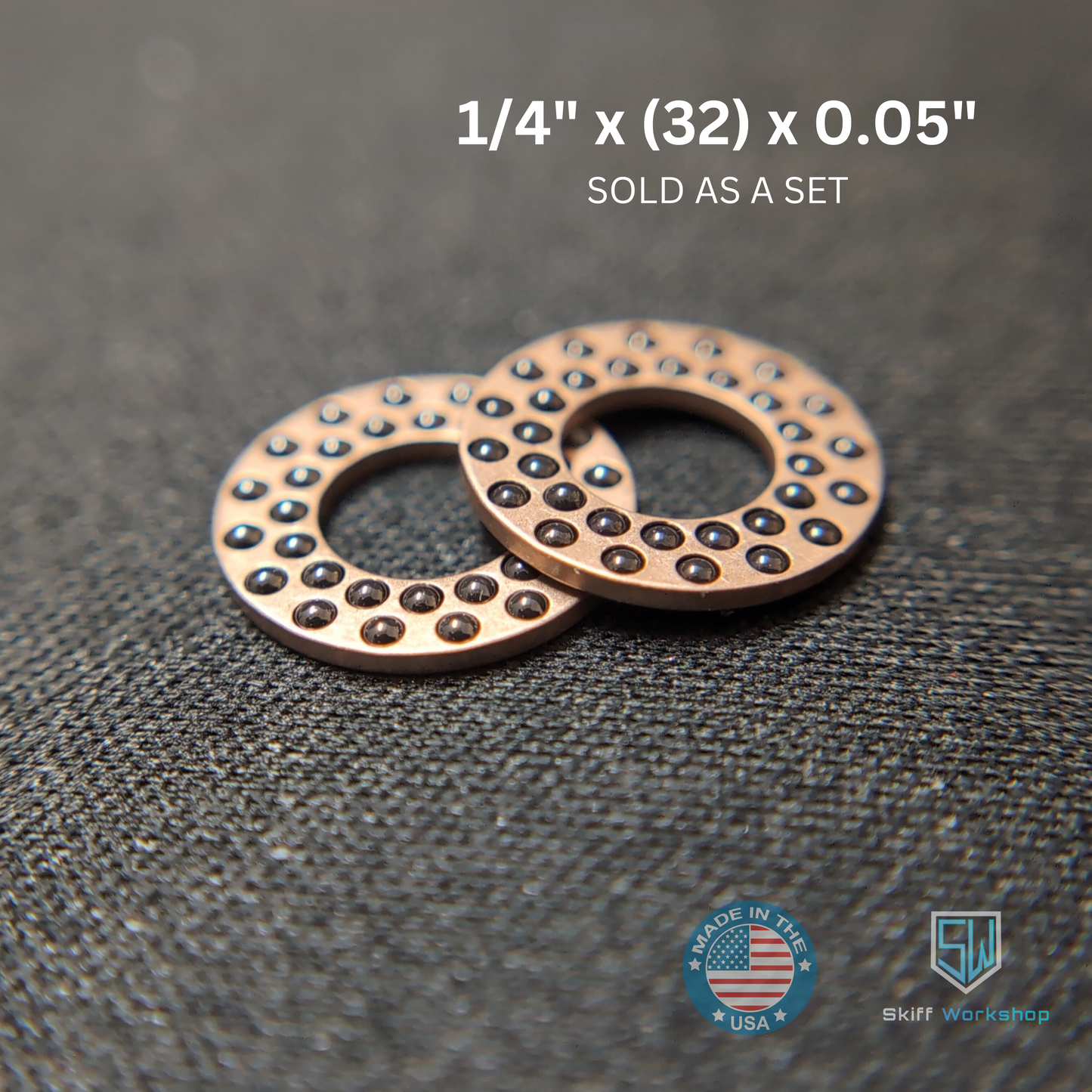 Cage Bearings - Pivot: 1/4" Ceramic Bearings: 0.050" (32 ball)