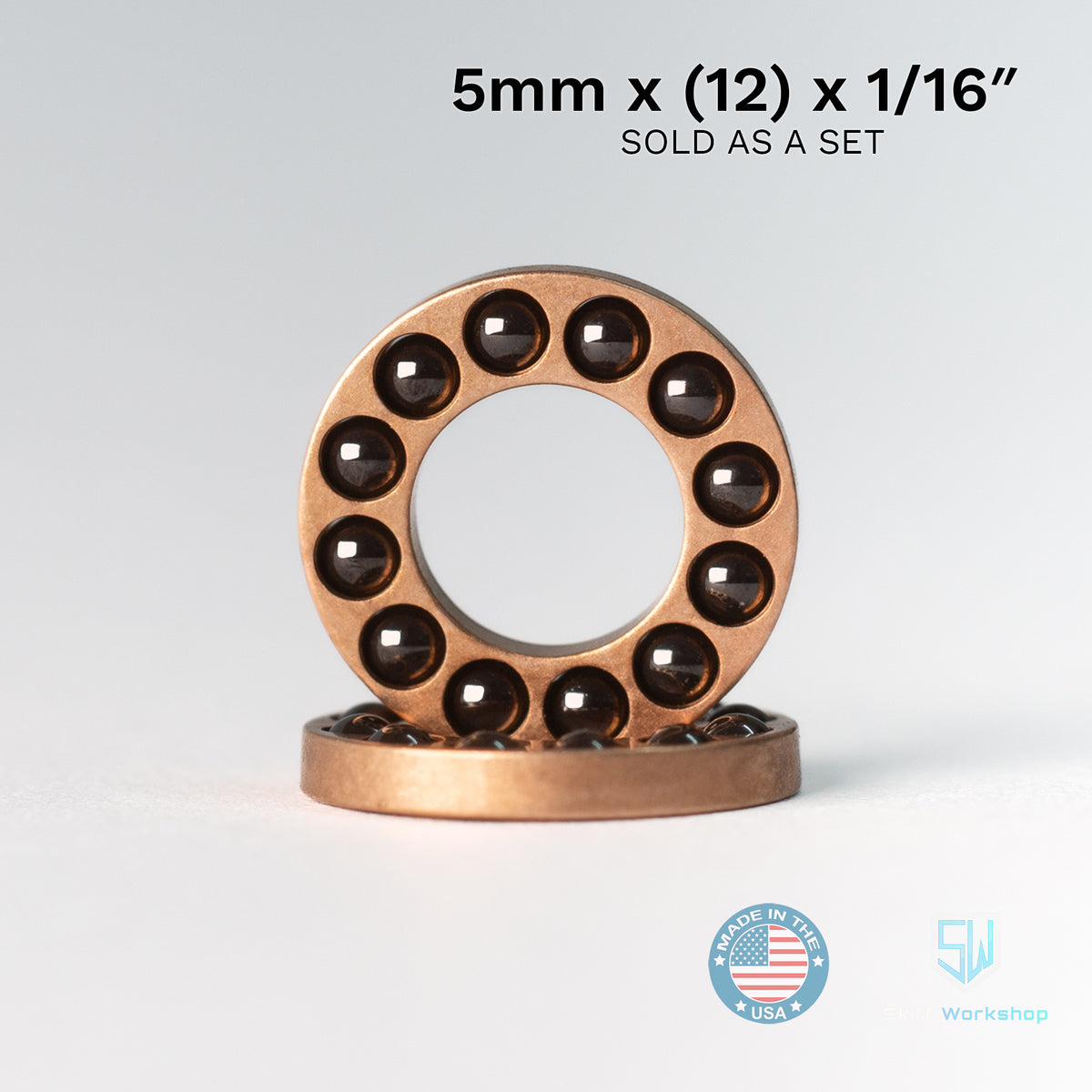 Bearings - 5mm x (12) x 1/16"