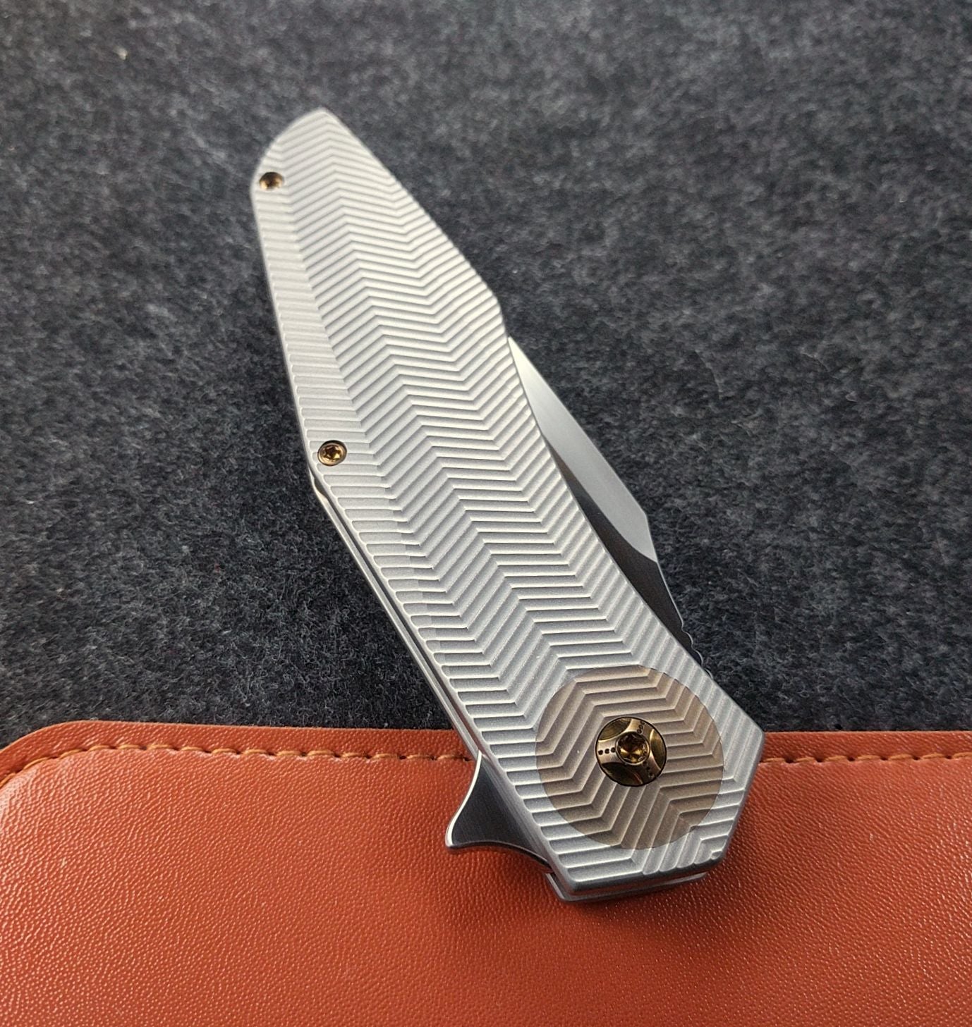 Accomplice Frame Lock<br>Bronze- 3D Machined Discs<br>Standoffs
