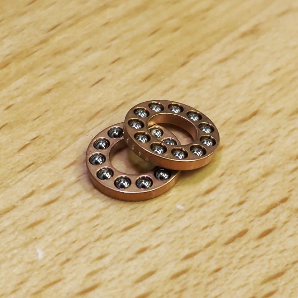 Cage Bearings - Pivot: 3/16" Stainless Bearings: 1/16 in (12 ball)