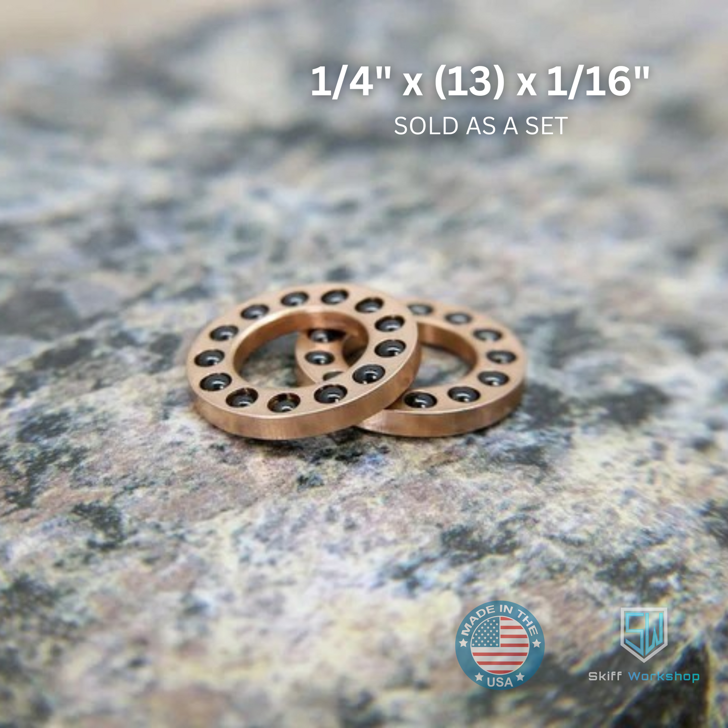 Cage Bearings - Pivot: 1/4" Ceramic Bearings: 1/16 in (13 ball)