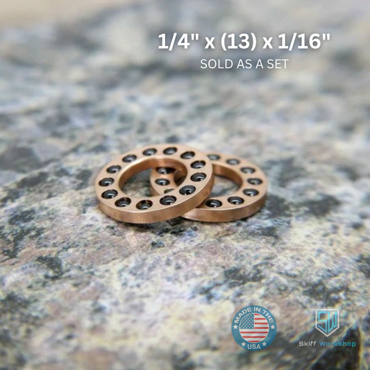 Cage Bearings - Pivot: 1/4" Ceramic Bearings: 1/16 in (13 ball)