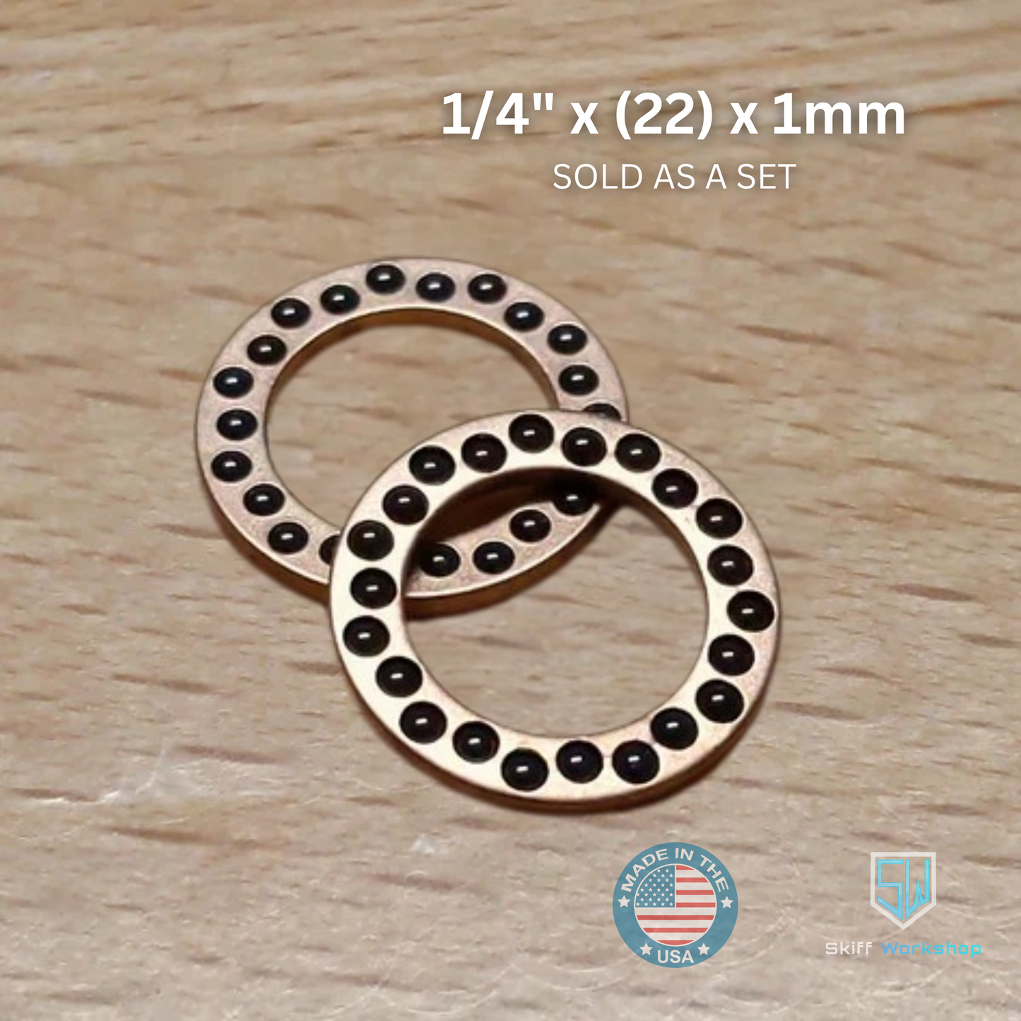 Cage Bearings - Pivot: 1/4<br>Ceramic Bearings: 1mm (22 ball)