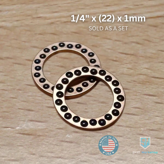 Cage Bearings - Pivot: 1/4<br>Ceramic Bearings: 1mm (22 ball)