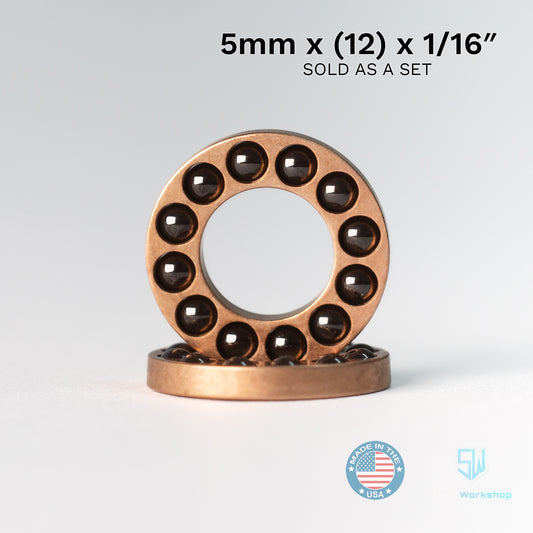 Cage Bearings - Pivot: 5mm Ceramic Bearings: 1/16 in (12 ball)