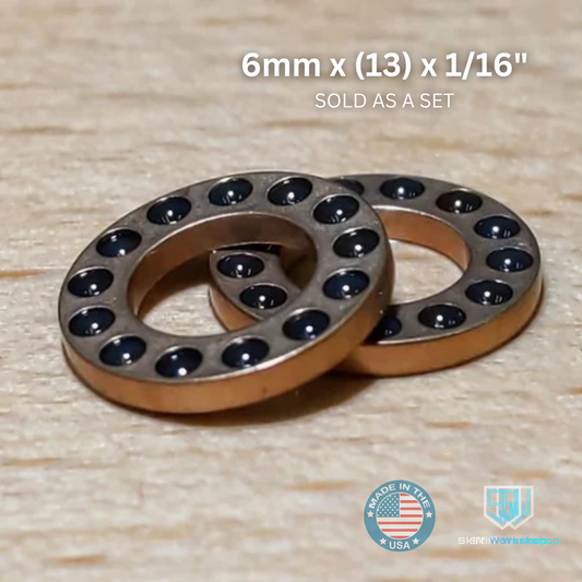 Cage Bearings - Pivot: 6mm<br>Ceramic Bearings: 1/16 in (13 ball)