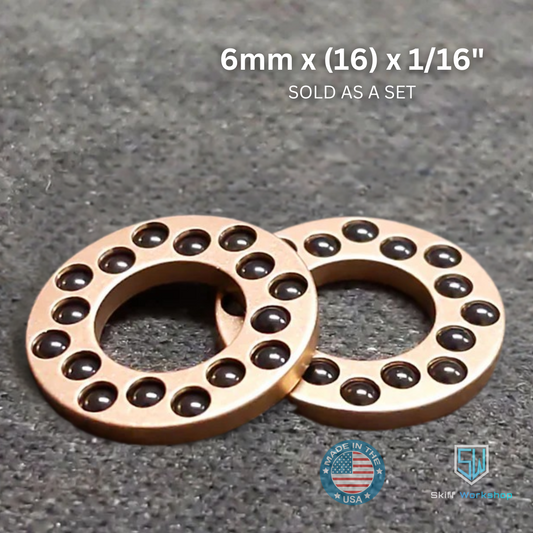 Cage Bearings - Pivot: 6mm<br>Ceramic Bearings: 1/16 in (16 ball)