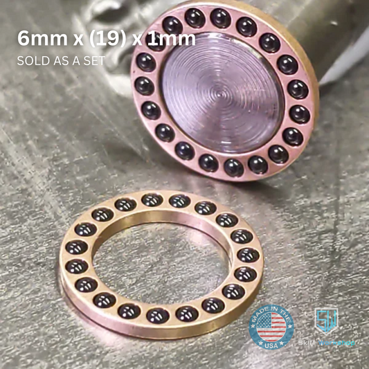 Cage Bearings - Pivot: 6mm<br>Ceramic Bearings: 1mm (19 ball)