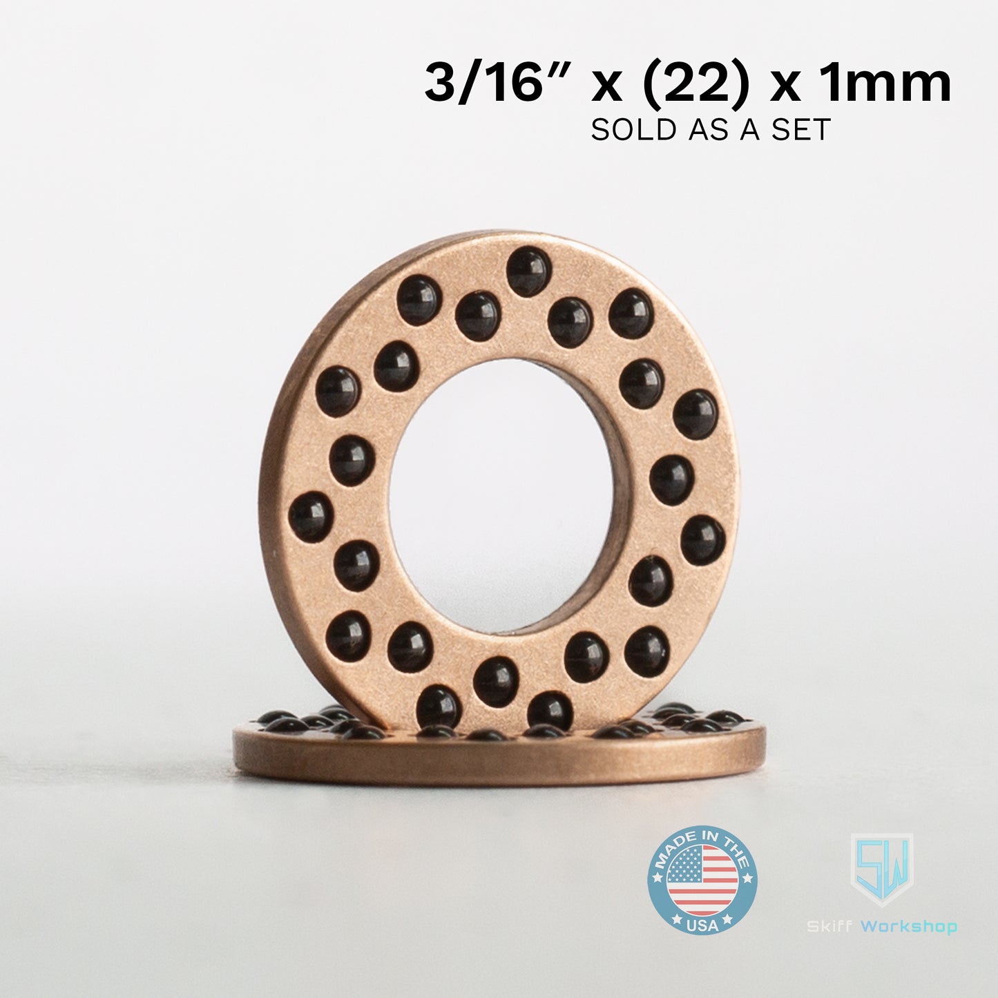 Cage Bearings - Pivot: 3/16" Ceramic Bearings: 1mm (22 ball)
