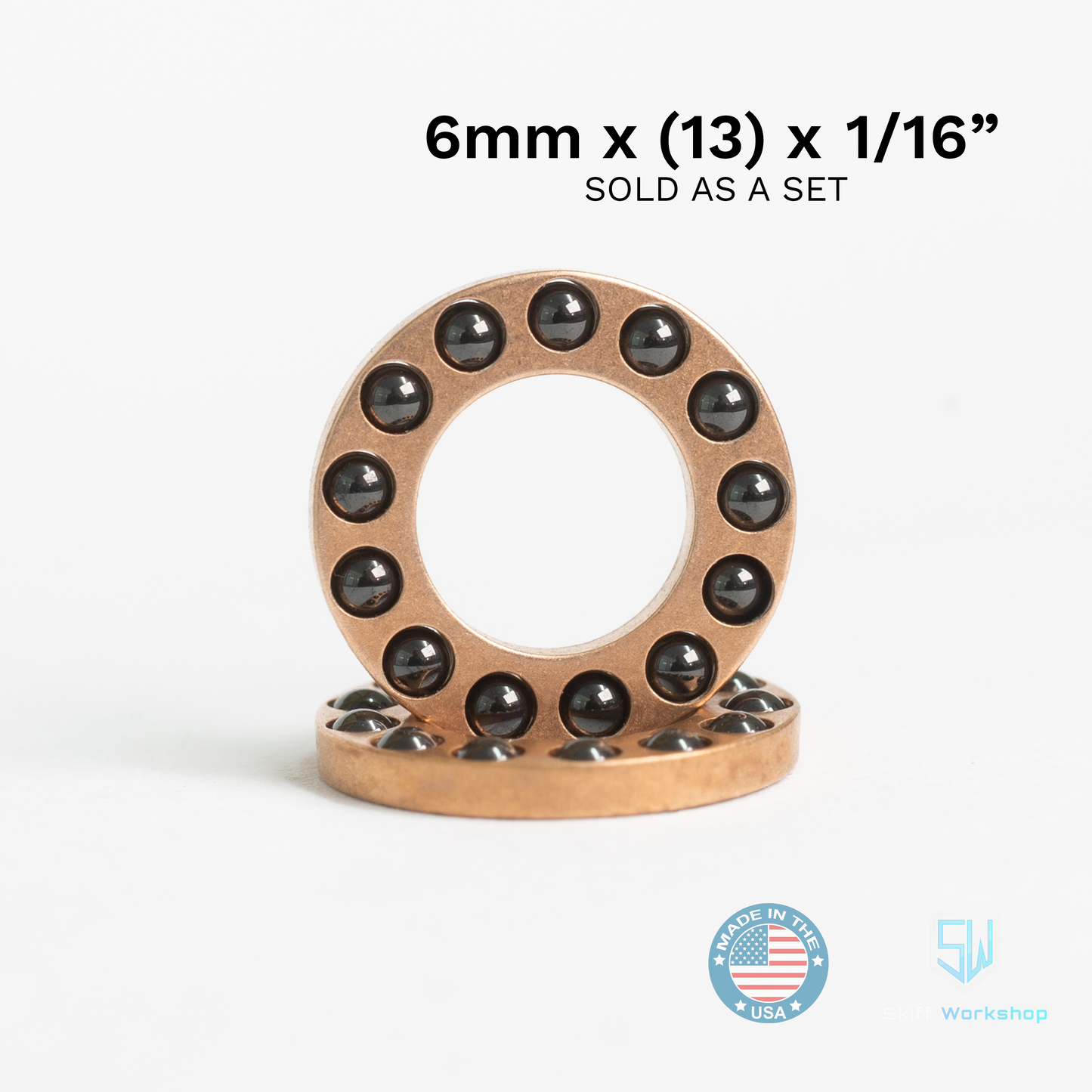 Bearings - 6mm x (13) x 1/16"