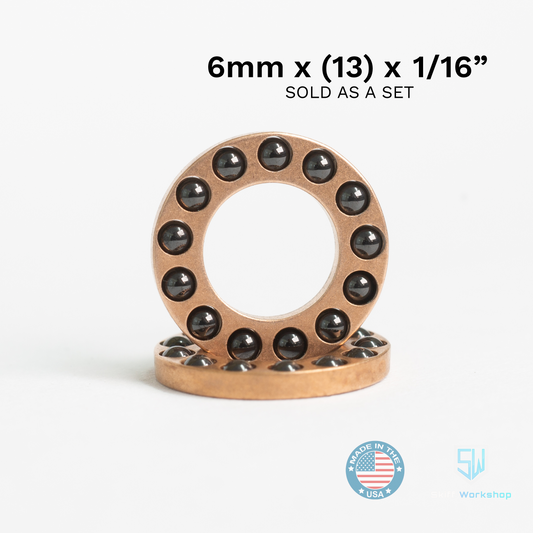 Cage Bearings - Pivot: 6mm Ceramic Bearings: 1/16 in (13 ball)