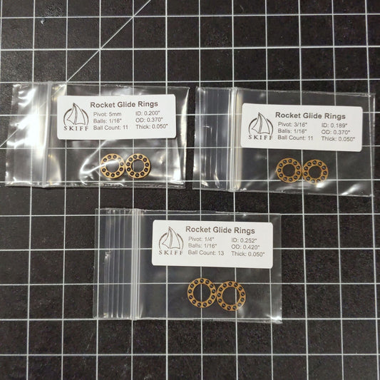 Cage Bearings - Sample Pack 1/16" bearings - 3/16" - 5mm - 1/4"